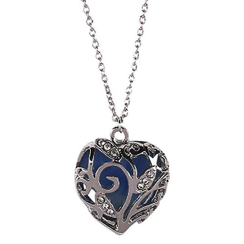 Collier Brillant Dans Le Noir Pour Femmes, Pendentif En Cristal En Forme De C¿Ur Ajouré, Collier Lumineux