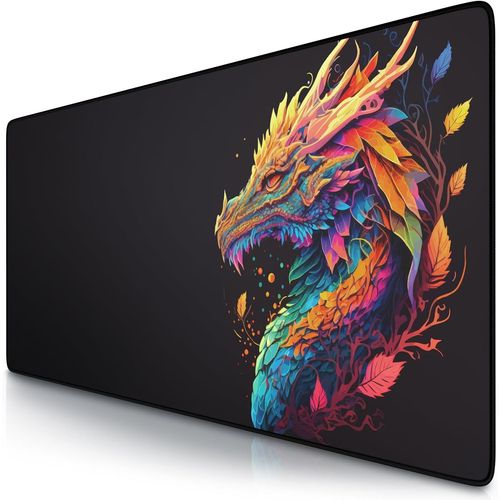 Tapis de Souris Gaming XXL 900x400mm, Mouse Pad Mat, sous-Main Bureau Gamer Extra Large en Tissu, Base antidérapante, Haute précision et Vitesse, pour Souris claviers Roccat Razer Logitech.[G197]