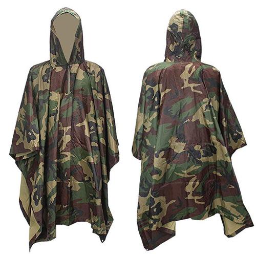 Outdoor Trois-En-Un Imperméable Multi-Usages Imperméable Tapis De Plage En Plein Air De Camping De Camping Imperméable Au Soleil (Camouflage Vert Foncé)