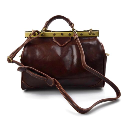 Sac docteur doctor bag cuir sac main cuir sac femme sacoche d'èpaule brun