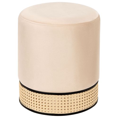 Pouf En Velours Crème Yankton