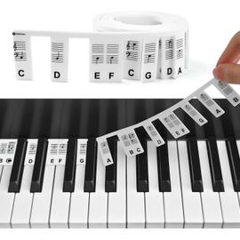 Guide des notes de piano 88 touches détachable en silicone pleine