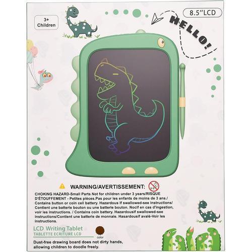 9 pouces LCD Tablette d'écriture, tablette graphique, tablette de dessin  Enfants Jeux éducatifs Dinosaure Jouet Fille Garçon Noël Cadeau  d'anniversaire 3+ ans (vert)