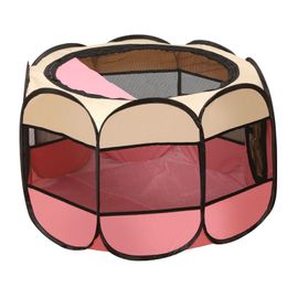 Tente Pour Animal Domestique, Cage Pliable En Tissu Oxford Anti-Rayures, Chambre De Maternité Pour Chien Et Chat?L?Rose?
