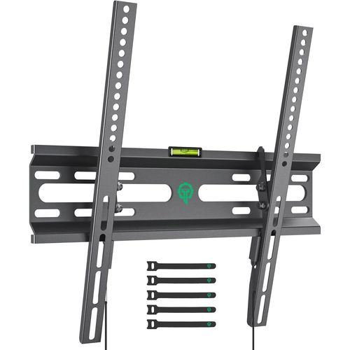 TV Wall Mount for 32-55 Inch TVs,Tilting,Ultra-Thin TV Wall Mount Strong and Robust,Weight Capacity 45kg,Max VESA 400x400mm with Cable Strips