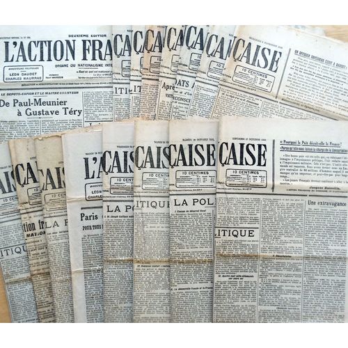 Guerre 14-18 : Gros Lot 16 Vieux Journaux Authentiques "Action Française" 1919