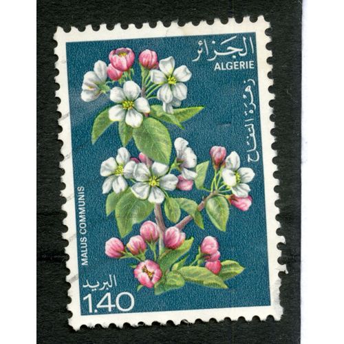 Timbre Oblitéré Algérie, Malus Communis, 1.40