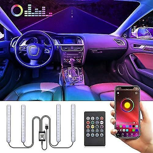 Éclairage Intérieur De Voiture, Lampe Led Intérieure De Voiture, Néon De Voiture Avec Port Usb, Télécommande Sans Fil
