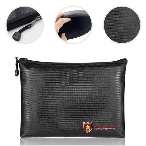 Sac De Documents Ignifuge, Sac De Fichiers D'argent De Documents Imperméable Et Ignifuge