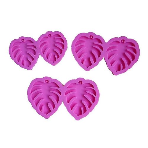 Moule En Résine Époxy Pour Boucles D'oreilles, 3 Pièces, Feuilles, Clous D'oreilles, Collier, Bijoux, Moule En Silicone