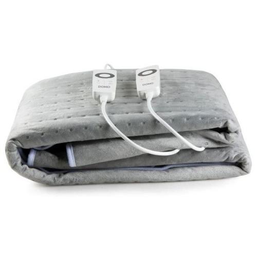 Chauffe Matelas - Chauffant Confort Chauffe-Lit Électrique 2 Personnes Domo - 6 Niveaux De Chaleur - Molleton De Flanelle - 160x140 Cm - Gris