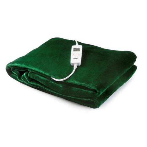 Chauffe Matelas - Chauffant Confort Couverture E Domo - 10 Positions De Chaleur - Soulage Et Stimule - Molleton Flanelle -180x160 Cm - Vert