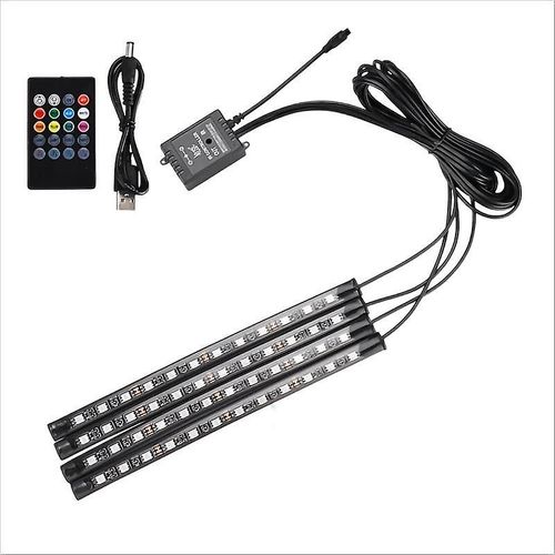Bande Lumineuse Au Néon Pour Voiture, Avec Câble Usb, 48 Led, 8 Couleurs