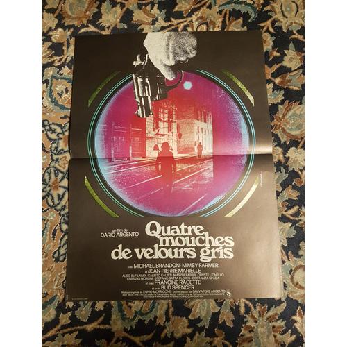 Quatre Mouches De Velours Gris Affiche Cinéma 40x60 Dario Argento