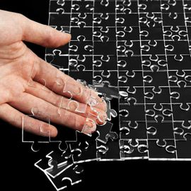 Puzzle Clair Pour Garçons Et Filles, Puzzle Amusant En Acrylique Vierge, Jouets Transparents, Jeu De Puzzle Facile Pour L'entraînement Cérébral