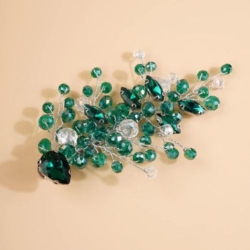 Bijou De Cheveux En Cristal De Lac Pour Mariée, Demoiselle D'honneur, Mariage, Banquet, Fait À La Main (Lac)