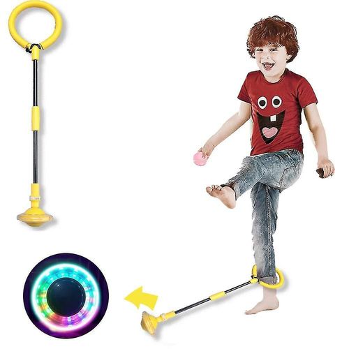 Balle À Sauter Pliable Pour Enfants, Balle Flash Colorée, Sport, Balançoire, Fitness, Corde À Sauter, Jeu Brûlant Les Graisses, Jaune