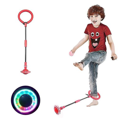 Enfants Pliable Cheville Sauter Balle Flash Saut Coloré Sport Balançoire Balle Fitness Corde À Sauter Gros Jeu Brûlant Pour Les Enfants Rouge