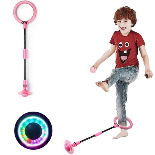 Balle À Sauter Pliable Pour Enfants, Balle Flash Colorée, Sport, Balançoire, Fitness, Corde À Sauter, Jeu Brûlant Les Graisses, Rose