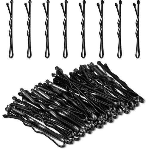 Lot De 50 Mini Epingle Cheveux Femme,3,5 Cm Accessoire Cheveux Filles,Pince Plate Barettes Cheveux En Acier Enfants Longs Raides Et Bouclés Tous Types De Cheveux(Noir)