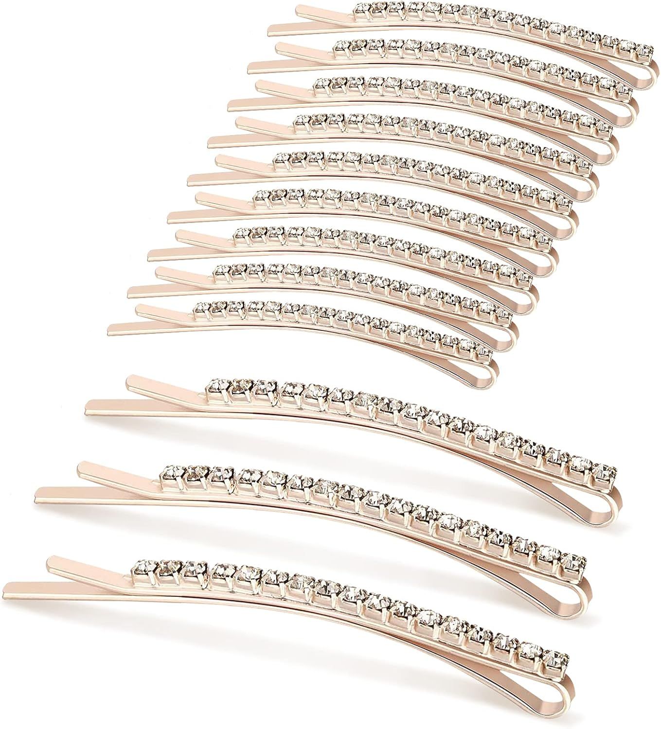 Pince À Cheveux, 12 Pièces Épingles À Cheveux En Strass, Barettes Cheveux En Diamant, Pince Cheveux Femmeen, Convient À Tous Les Styles De Cheveux ( Pochette Plastique Avec Fermeture)