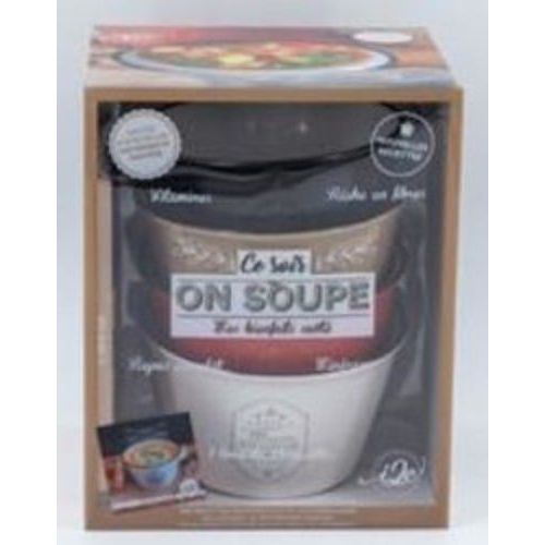 Ce Soir On Soupe - Mes Bienfaits Santé - Avec 4 Bols En Céramique Finition Mate De 500 Ml