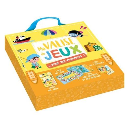 Ma Valise De Jeux, Pour Les Vacances ! - Contient : 1 Bloc De Jeux, 1 Jeu De Serpents Et Des Échelles, 1 Jeu De 7 Familles