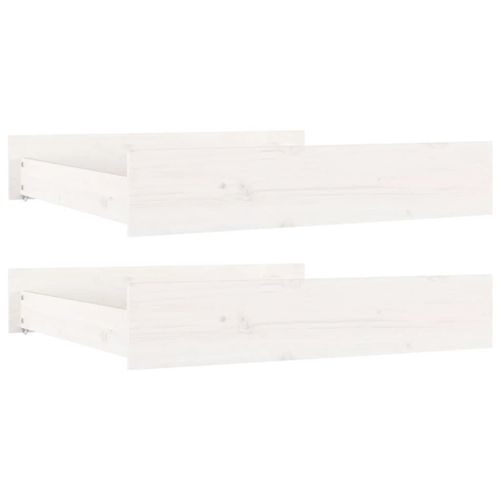 Tiroir De Lit Rangement Avec Roulettes Lot De 2 Bois De Pin Blanc Tdl0206846