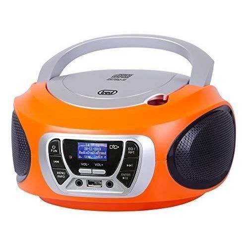 Trevi CMP 510 Dab Radio Dab/Dab+ avec RDS, USB, AUX-in, Prise Casque, Orange