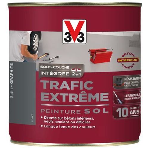 Peinture sol Trafic Extrême satin graphite 0.5 L