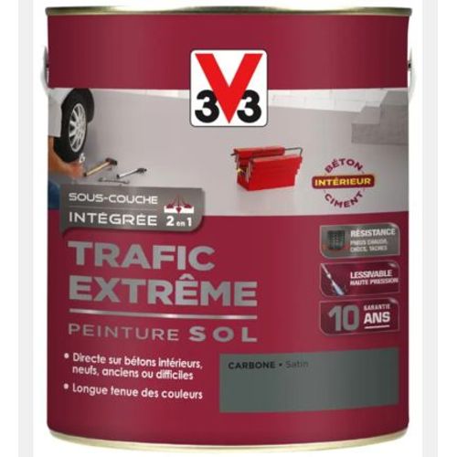 Peinture sol Trafic Extrême satin carbone 2.5 L
