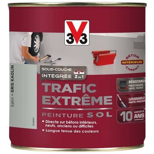 Peinture sol Trafic Extrême satin gris kaolin 0.5 L