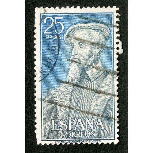Timbre Oblitéré Espana, Correos, 25 Ptas