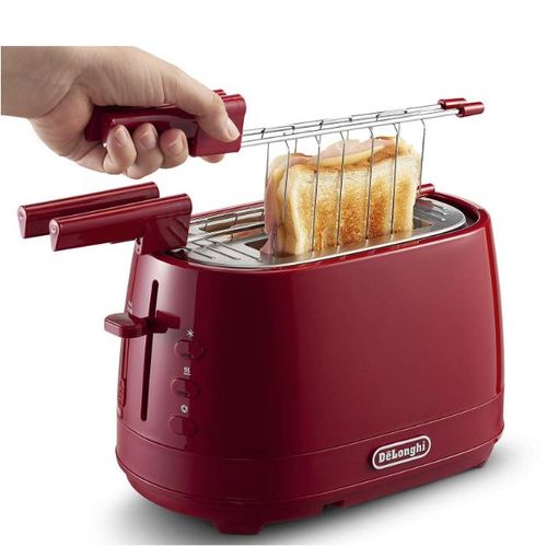 Dè Longhi CTLAP2203 Grille-pain avec pinces 550 W rouge