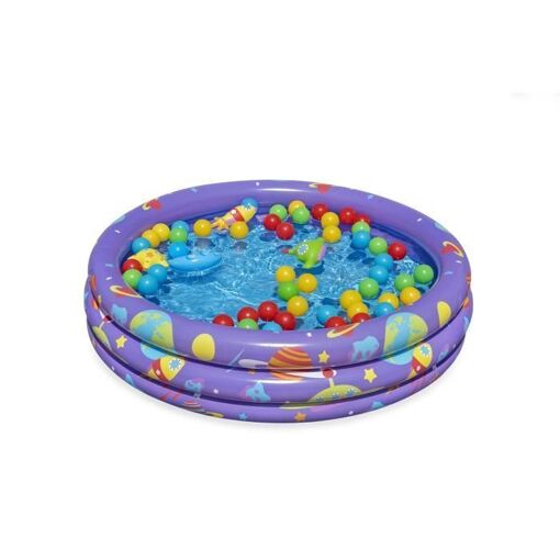 Piscine à Balles Gonflable pour Bébé Enfant Bestway 102x102x25 cm