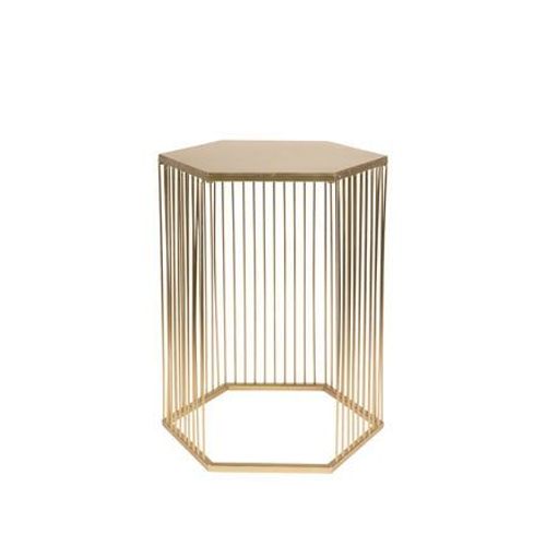 Table D'appoint 40,5x35,5x50,5 Cm En Métal Doré