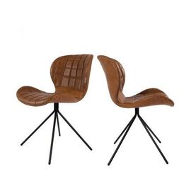 Zuiver - Omg - 2 Chaises Design Skin - Marron - Marron