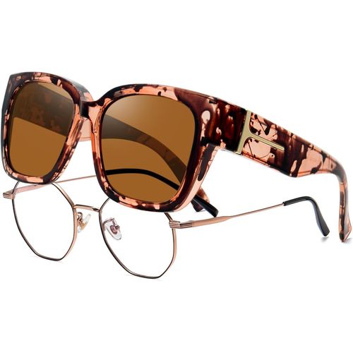 Surlunettes De Soleil Polarisées Homme Femme Lunettes De Soleil Tendance Carrées Unisexe Uv400 Pour La Conduite
