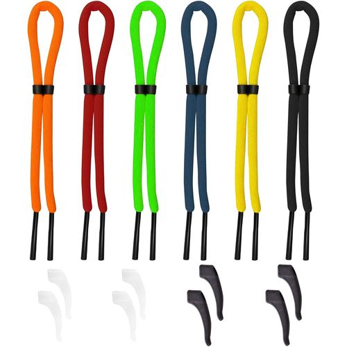 Cordon Lunettes Flottant,6 Pcs Cordons Lunettes Sports, Sangles De Lunettes De Soleil Flottantes, Lunettes Flottant Réglables Longe Cordon Pour Hommes, Femmes & Enfants - Flottant Et À Fixation Sure