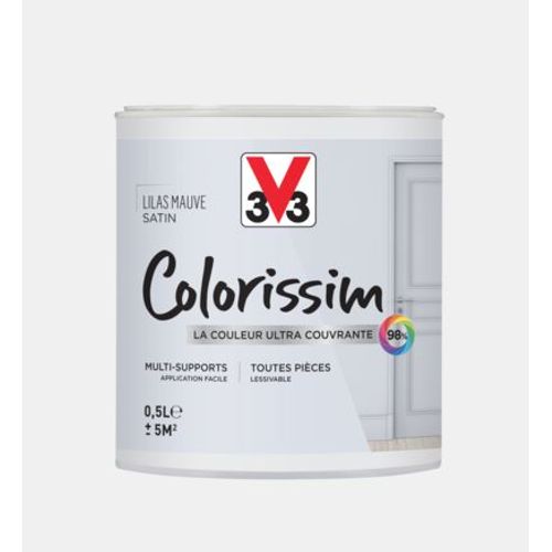 Peinture multi-supports Satin Lilas mauve Pot 0.5l