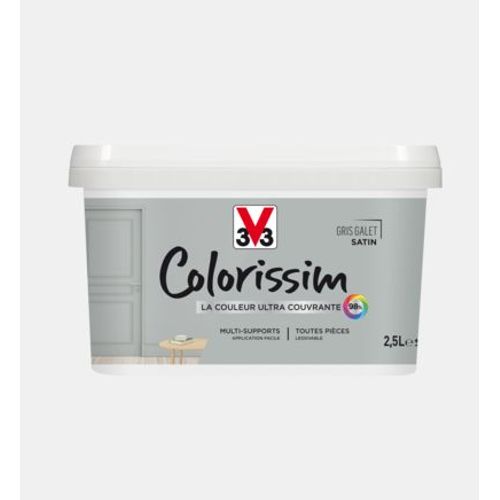 Peinture multi-supports Satin Gris galet Pot 2.5l