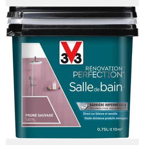Peinture Rénov SdB Satin Prune sauvage Pot 0.75l