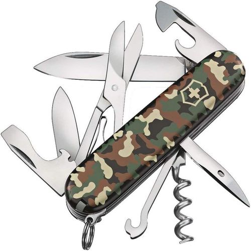 Couteau De Poche Grimpeur (14 Fonctions, Lame, Ciseaux, Tire-Bouchon)