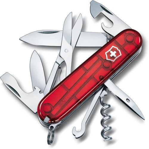 Couteau De Poche Grimpeur (14 Fonctions, Lame, Ciseaux, Tire-Bouchon)