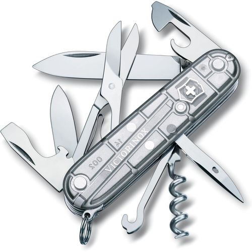 Couteau De Poche Grimpeur (14 Fonctions, Lame, Ciseaux, Tire-Bouchon)