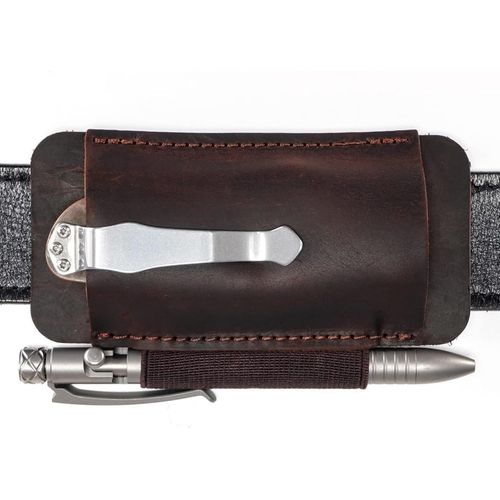 Étui De Poche Edc En Cuir, Étui En Cuir Edc Multi-Outils, Petit Étui De Couteau Utilitaire En Cuir Pour Couteau À Coups De Pied/Herbes Renforcé, Mini Couteau, Lampe De Poche