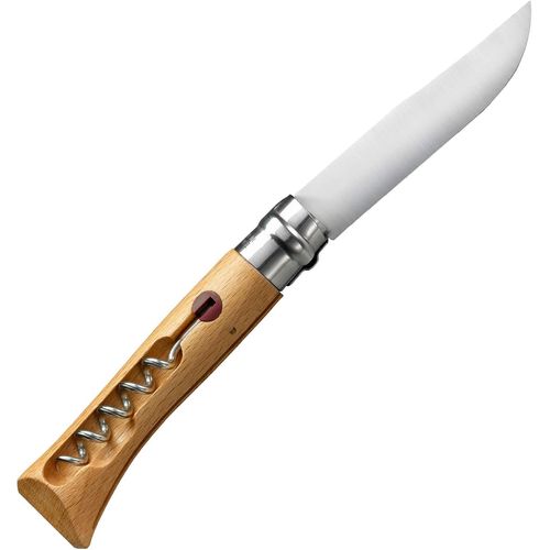 N°10 Tire-Bouchon Tire-Bouchon Couteau Pliant Bois Couteau De Poche Acier Lame Inox 10 Cm Et Manche En Bois De Hêtre