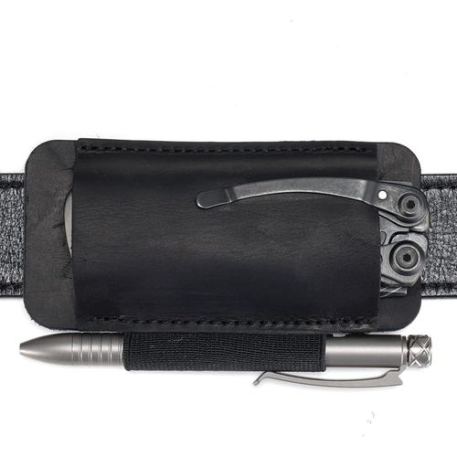 Étui De Poche Edc En Cuir, Étui En Cuir Edc Multi-Outils, Petit Étui De Couteau Utilitaire En Cuir Pour Couteau À Coups De Pied/Herbes Renforcé, Mini Couteau, Lampe De Poche
