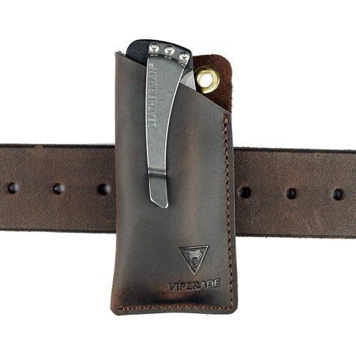Étui De Poche Edc En Cuir, Étui En Cuir Edc Multi-Outils, Petit Étui De Couteau Utilitaire En Cuir Pour Couteau À Coups De Pied/Herbes Renforcé, Mini Couteau, Lampe De Poche