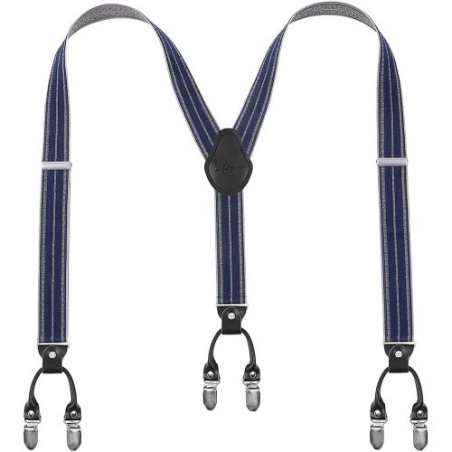 Men Suspenders Suspenders For Men 6 Buckles Y Back Striped Heavy Duty Durable Elastic Adjustable Braces Strong Metal Clips Gift Wrapping""},""Additionalweblabs"".[M650]